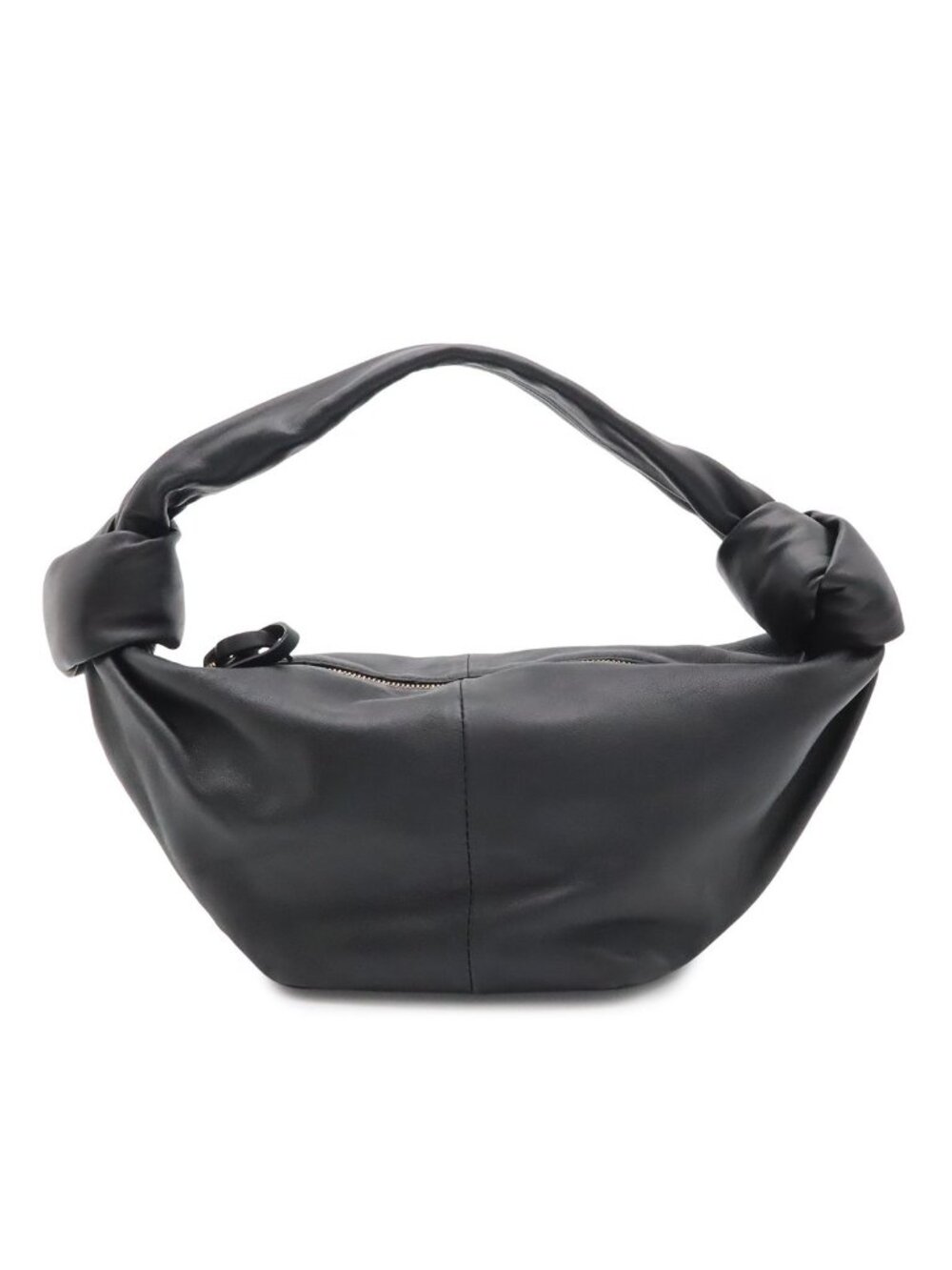 Bottega Veneta Double Knot Handbag Leather Black Gold